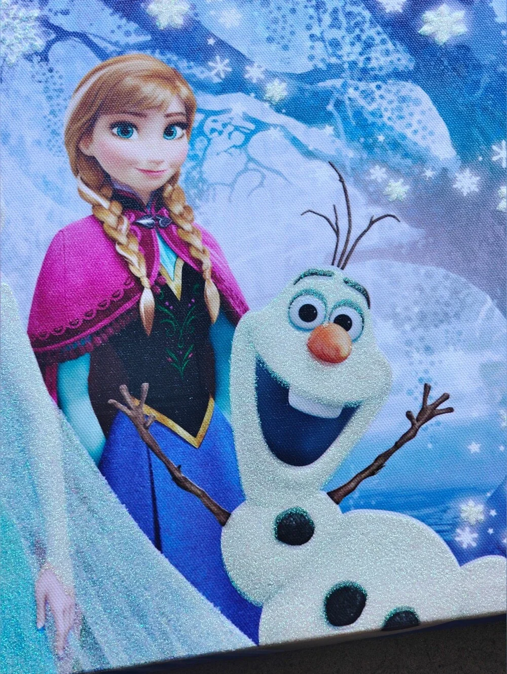 Disney's Frozen Anna, Elsa, Sven, Olaf And Kristoff 26 x 10 Matted  Print